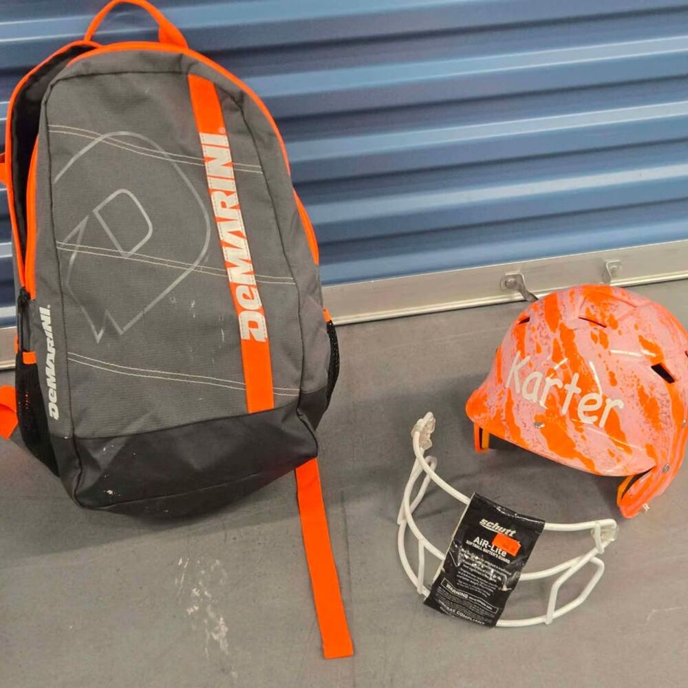 Demarini Baseball Bag / Backpack with Custom Helmet